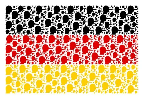 Germany Flag Collage of Lier Items Illustrazione stock