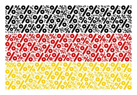 Germany Flag Collage of Percent Items Stock Illustration
