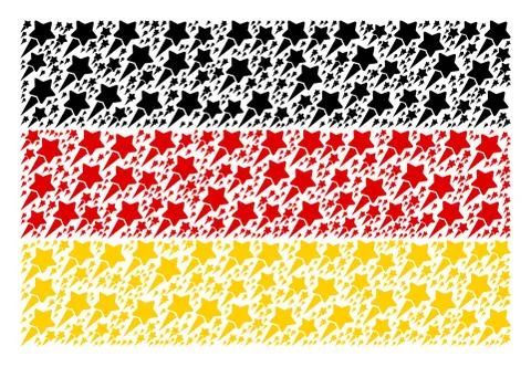 Germany Flag Collage of Starting Star Items Illustrazione stock