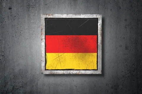 Germany flag in concrete wall Stock Illustration