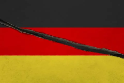 Germany flag cracked Stock Illustration