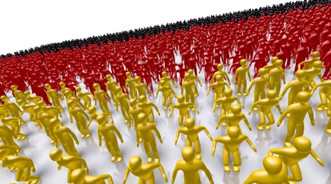 Germany Flag Crowd Stockbeeldmateriaal 34590956