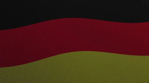 Germany Flag Digital Particle Waving Seamless Loop Animation on Black Backg.. Stock Footage 339302555