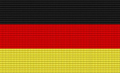 Germany flag embroidery design pattern Stock Illustration
