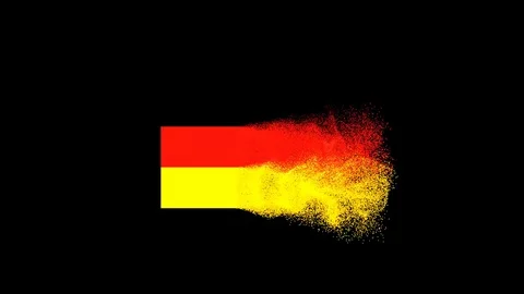 The Germany flag emerging from small particles Stock Footage 83149587