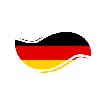 Germany Flag Flame Swoosh Shape Black Background イラスト素材