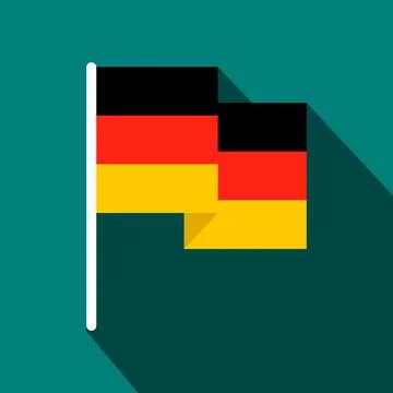 Germany flag flat icon Stock Illustration