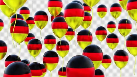 Germany Flag On The Flying Balloons Vídeos de archivo 314665378
