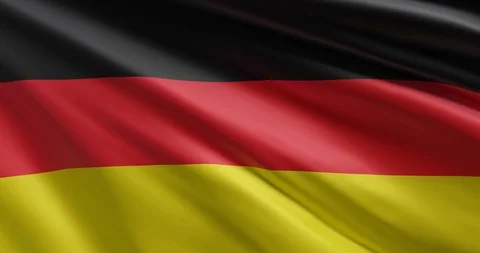 Germany Flag, German Slow Motion Animation (3D Rendering) 動画素材 121953402