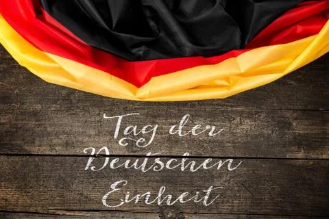 Germany Flag with germany Text for the german unity day Photos