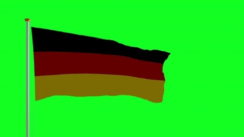 Germany flag on green screen | Stock Video | Pond5