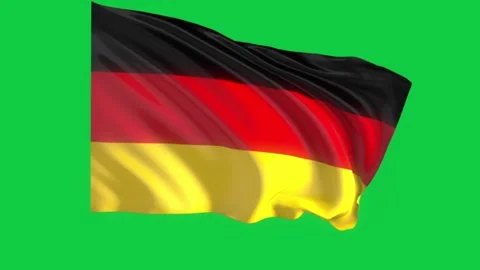 Germany Flag Green Screen - Waving Flag Animation Stock Footage 339615514