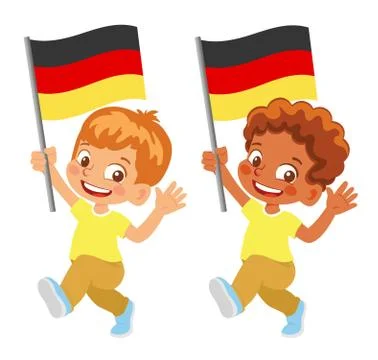 Germany flag in hand set Stock Illustration