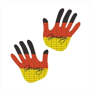 Germany flag hand vector illustration Stock-Illustration