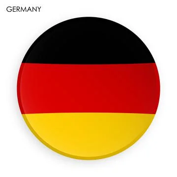 GERMANY flag icon in modern neomorphism style. Button for mobile application  Stock Illustration