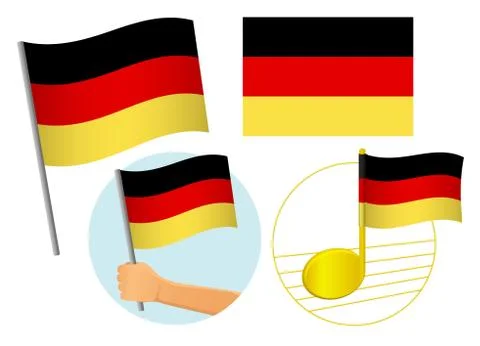 Germany flag icon set Stock Illustration