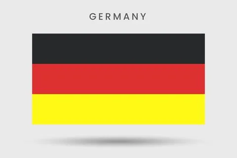 Germany flag icon. Vector illustration. Isolated on white background. Stock Illustration