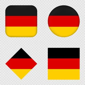 Germany Flag Icons Pack. Vector illustration. Stock Illustration