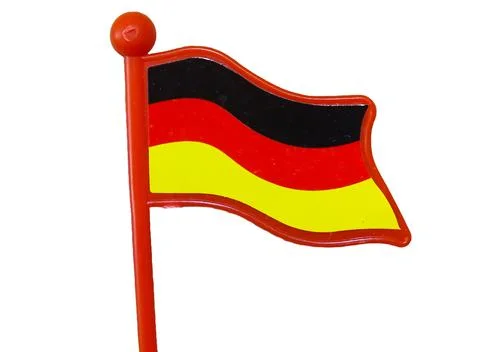 Germany flag isolated on white background 库存照片