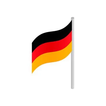 Germany flag isometric 3d icon Stock Illustration
