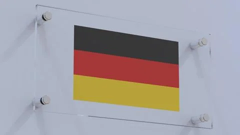 Germany Flag Logo Plate with Gradient Background Stock Photos