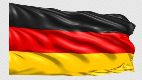 Germany Flag Loop 4K UHD 3840 x 2160 with alpha channel Stock Footage 221250719