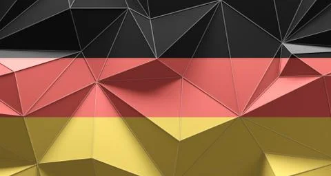 Germany flag low poly design illustration. Иллюстрация