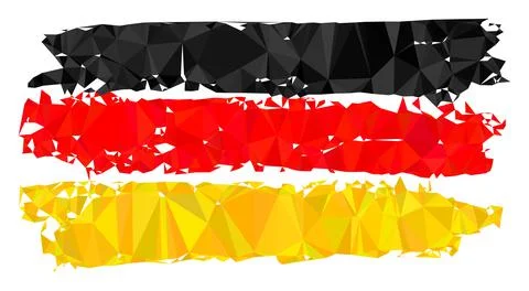 Germany Flag Lowpoly Icon Stock Illustration