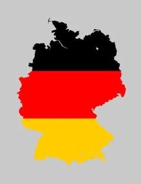 Germany Flag Map Stock Illustration