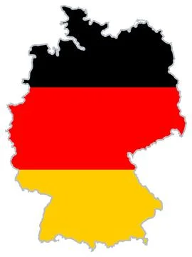 Germany flag map Stock Illustration