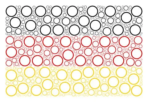 Germany Flag Mosaic of Circle Bubble Items Illustrazione stock