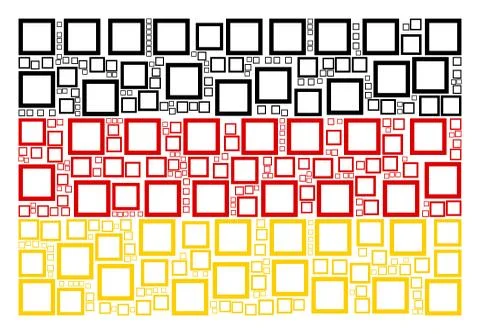 Germany Flag Mosaic of Contour Square Icons Illustrazione stock
