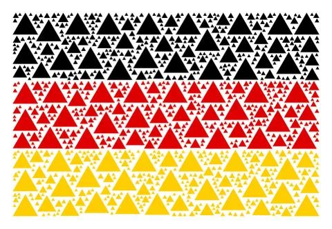 Germany Flag Mosaic of Filled Triangle Icons Illustrazione stock