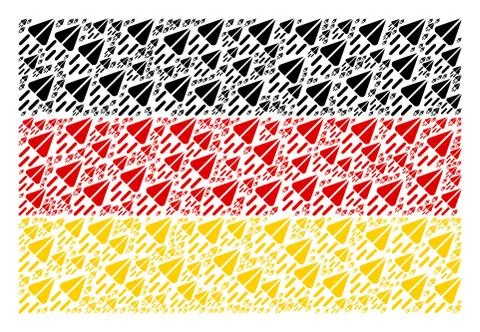 Germany Flag Mosaic of Space Ship Icons Illustrazione stock
