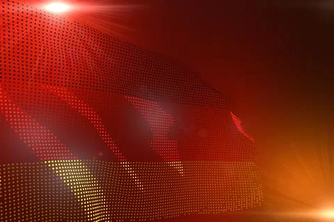 Germany flag on orange with space for text Stock Illustration