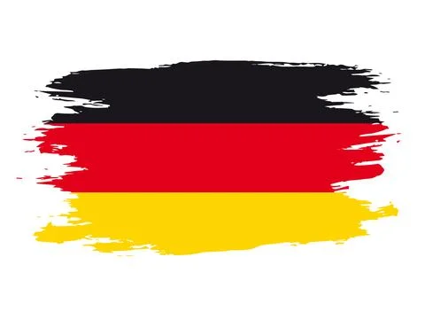 Germany flag painted with a brush. Stock Illustration