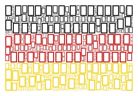 Germany Flag Pattern of Contour Rectangle Items Stockillustratie
