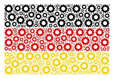 Germany Flag Pattern of Gear Items Illustrazione stock