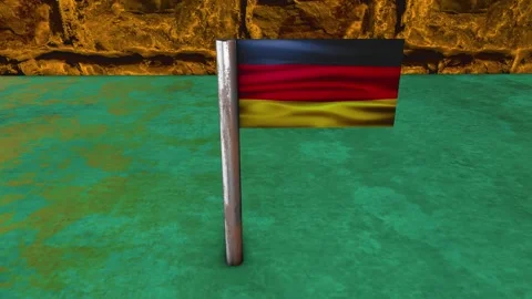 Germany Flag Post - Upwards Shot Video stock 270538245