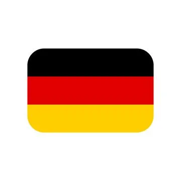 Germany Flag Rounded Rectangle Icon Black Background Stock Illustration