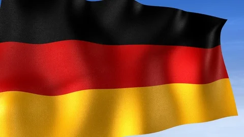 Germany Flag - Set of 3 Angles with Masks [3WaveSeries] Stock Footage 103323982