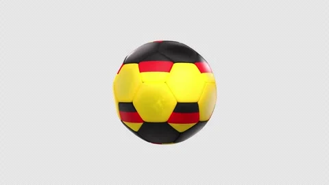 Germany Flag Soccer Ball Loop Animation with Alpha Channel Stock Footage 329449110