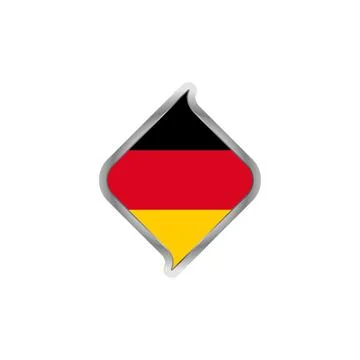 Germany flag sticker isolated design Stock Illustration