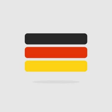 Germany flag, stylized Flag German of geometrical elements. Vector illustrati イラスト素材