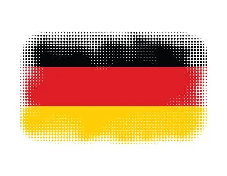 Germany flag symbol halftone Stock Illustration