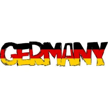 Germany flag text Stock Illustration