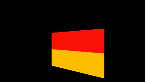 Germany flag turning horizontally Stock Footage 89331721