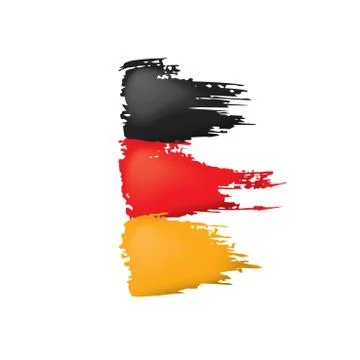 Germany flag, vector illustration on a white background Stock Illustration
