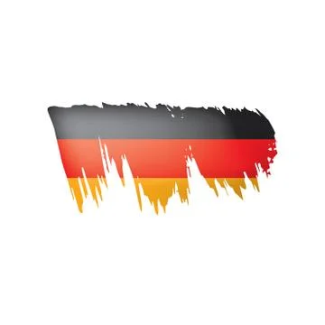 Germany flag, vector illustration on a white background Stock Illustration