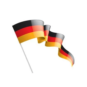 Germany flag, vector illustration on a white background Stock Illustration